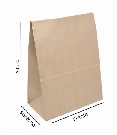 Saco Papel Mix Delivery (P) 14x30x10 c/250 Unidades