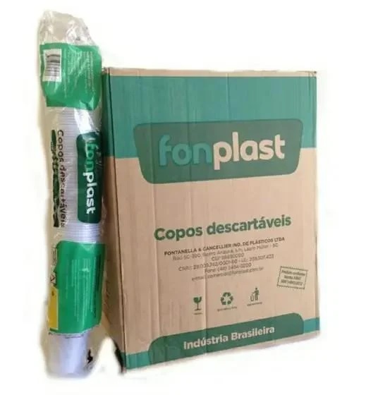 Copo Plastico 400ml Transparente (10x100) FONPLAST