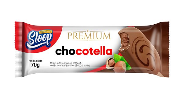 Sorvete Premium sem Cobertura - CHOCOLATE COM AVELA
