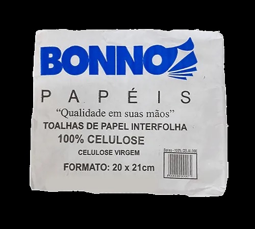 Papel Inter Folha 21x20 c/600 Folhas 100% Celulose BONNO