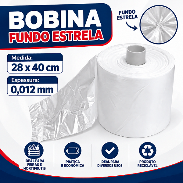 Saco Picotado Fundo Estrela 28x40 0,012