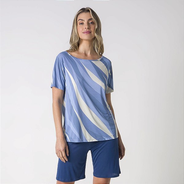 Bermudoll Feminino Multicolor Azul
