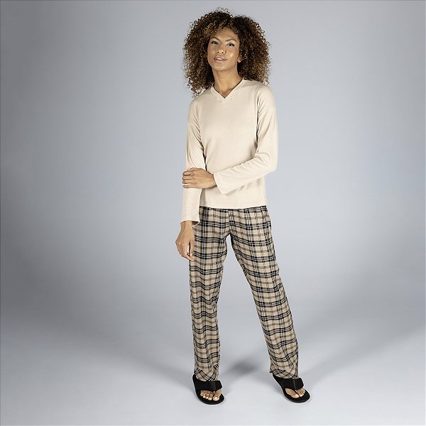 Pijama Feminino Longo Xadrez Country