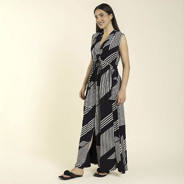 Kaftan Feminino Longo Rongeant Authentic Preto