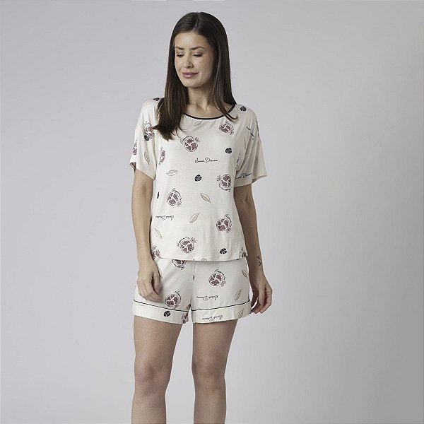 Pijama Feminino Curto Romã