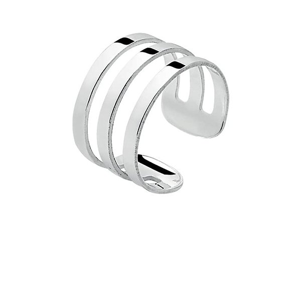 Anel Aberto 3 Fios Vazado Tam-2 Médio