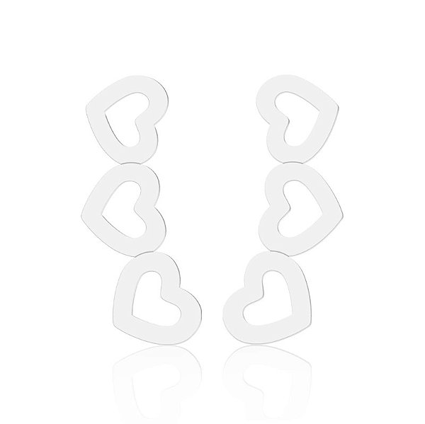 Brinco Ear Cuff Liso Coração
