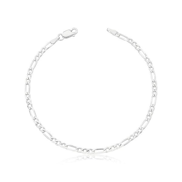 Pulseira Corrente Flat 3x1 F080 - 21 Centímetros