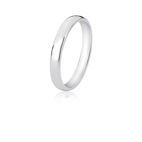 Aliança 3mm Abaulada Anatômica Polida Aro 26