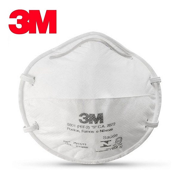 Mascara De Proteção Respirador 3m Pff2 N95 Sem Válvula 8801