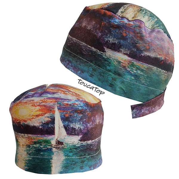 Gorro, Pintura a Óleo, Arte, Barco e Pôr do Sol