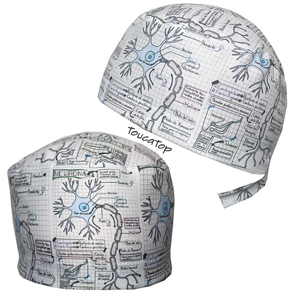 Gorro Cirúrgico, Anotações, Célula Nervosa, Neurónio, Branco