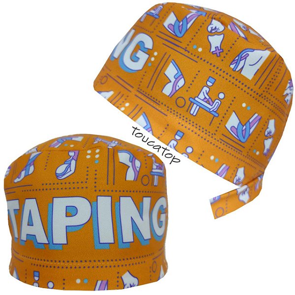 Gorro Cirúrgico, Taping, Laranja