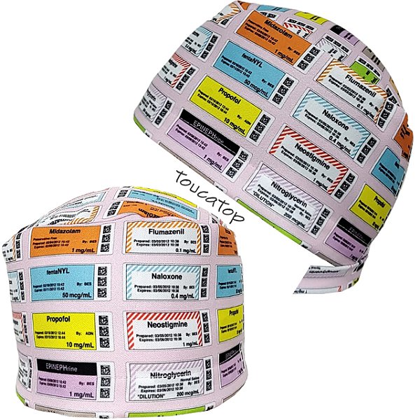 Gorro Cirúrgico, Medicamentos Vasculares, Rótulos, Rosa