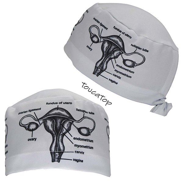 Gorro Cirúrgico, Ginecologia, Anatomia do Útero, Branco
