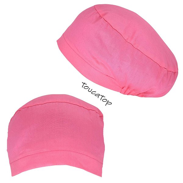Touca Cirúrgica Feminina ALICE, Algodão, Rosa Chiclete