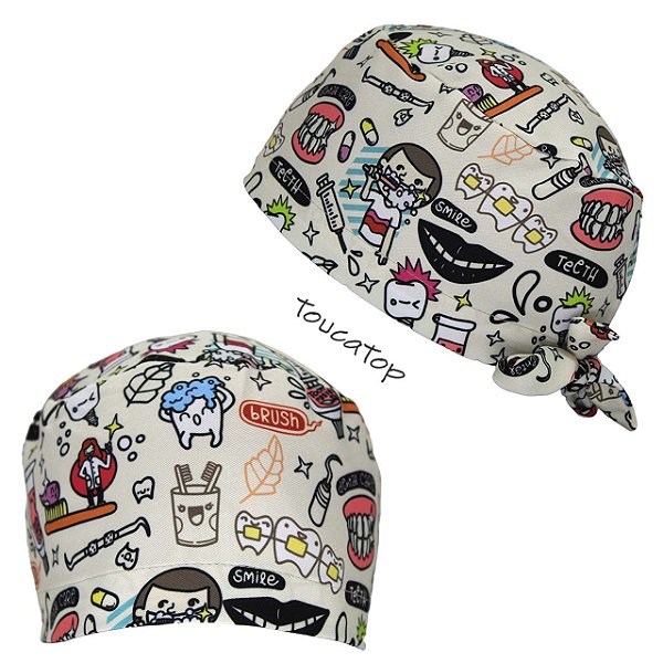 Gorro Cirúrgico, Boca, Dentes, Brush, Smile, Bege