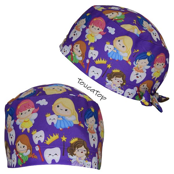 Gorro Cirúrgico, Fada do Dente, Dente, Coroa, Roxo