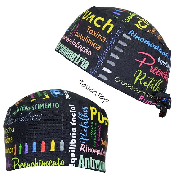 Gorro Cirúrgico, Nuvem de Palavras, Antropometria, Punch, Preto