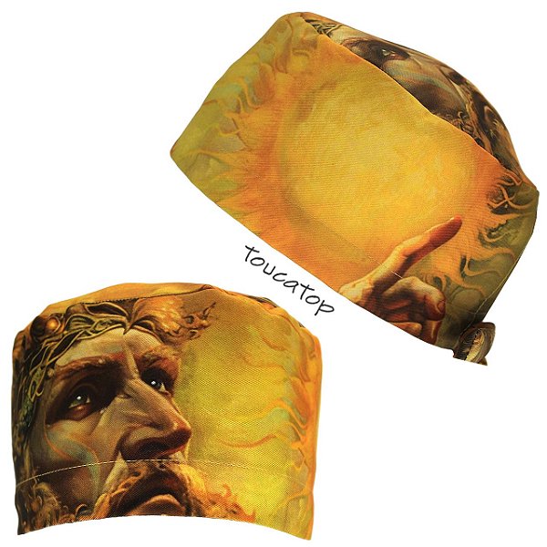 Gorro Cirúrgico, Pintura renascentista Deus do Sol, Amarelo