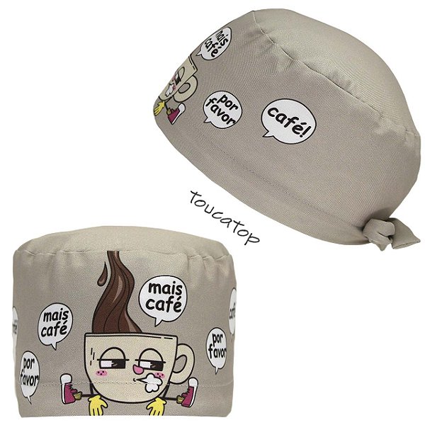 Gorro Cirúrgico, Café, Frases, mais café, por favor, Areia
