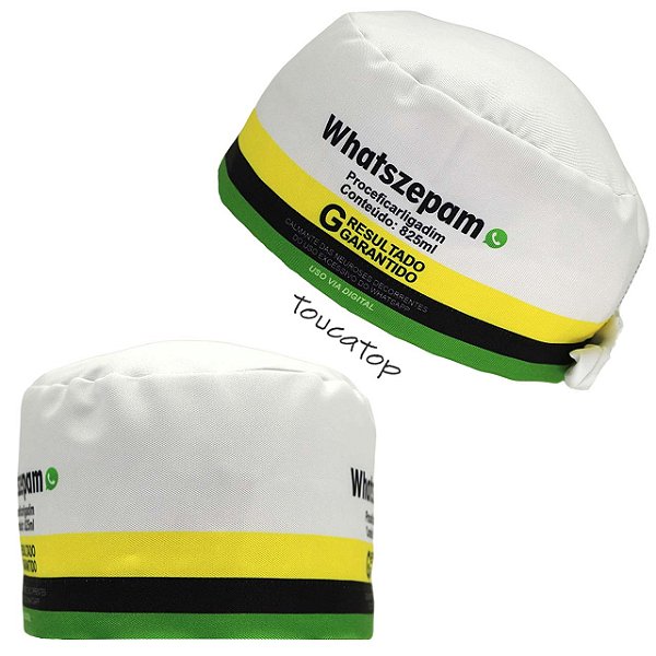 Gorro Cirúrgico, Whatszepam, Linhas, Amarela, Verde, Preta, Branco