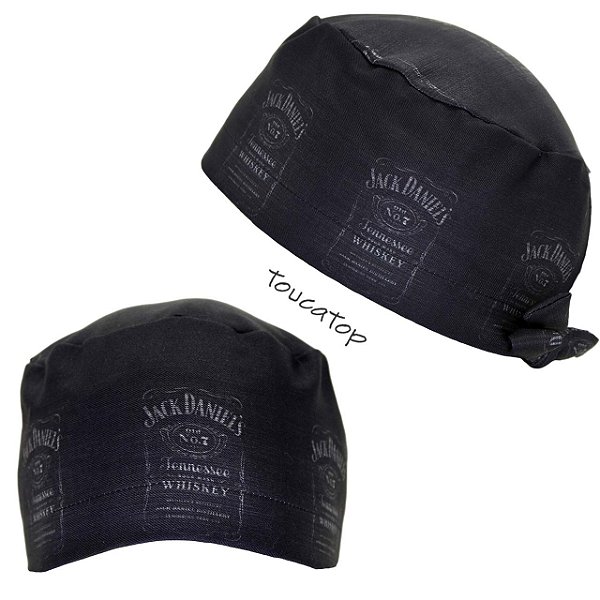 Gorro Cirúrgico, Jack Daniel's, Grunge Envelhecido, Preto