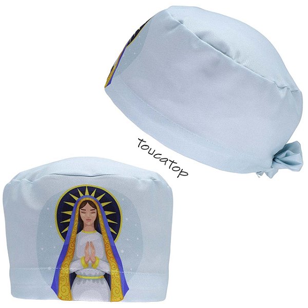 Gorro Cirúrgico, Virgem Maria Frontal, Azul Claro