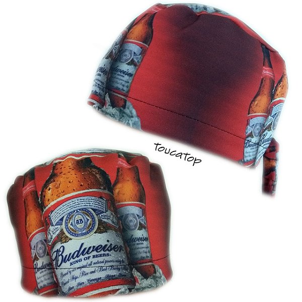 Gorro, Cerveja Budweiser, Garrafas Bud Beer, Gastronomia, Vermelho