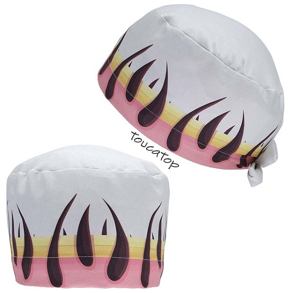 Gorro Cirúrgico, Folículo Capilar, barra Rosa, Amarelo, Areia