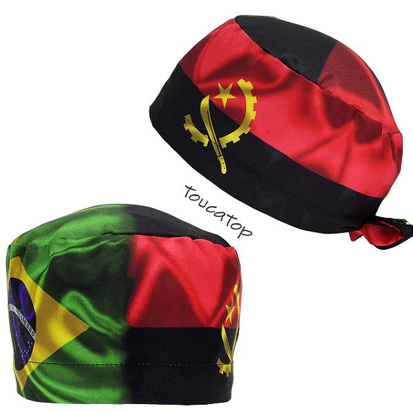 Gorro Cirúrgico, Bandeira do Brasil e Angola