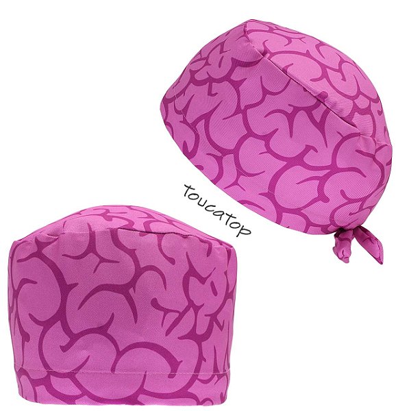Gorro Cirúrgico, Cérebros contorno Pink, Rosa