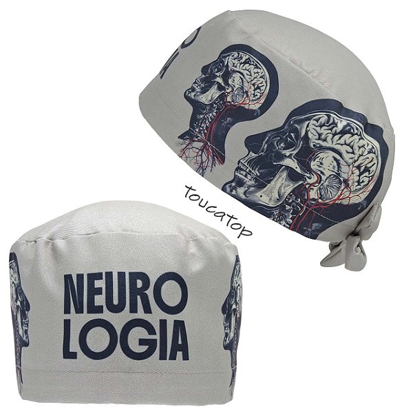 Gorro Cirúrgico, Neurologia Frontal, Cabeça Cérebro lateral, Caqui