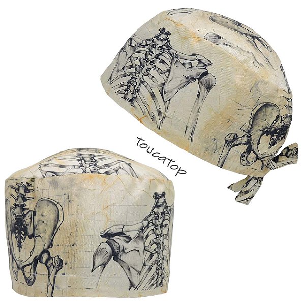 Gorro Cirúrgico, Ortopedia Quadril, Torax, Vintage, Bege