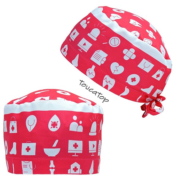 Gorro Cirúrgico, Símbolos Hospitalares, Rosa Pink