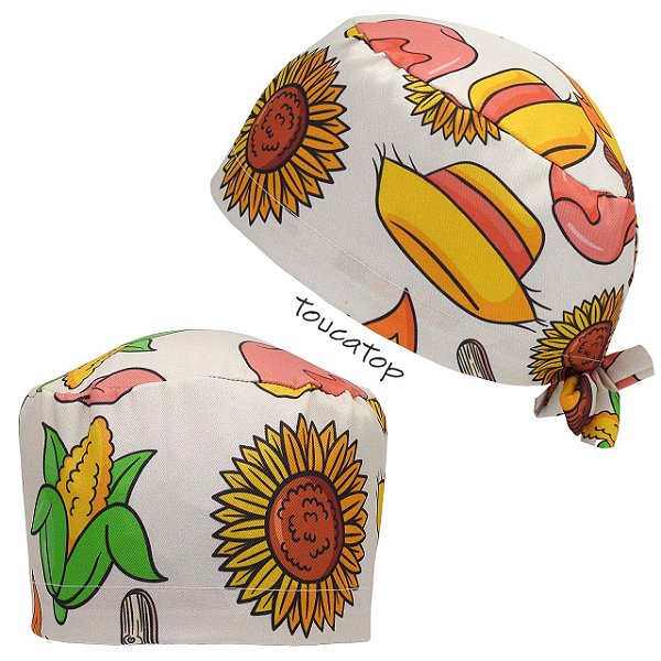 Gorro Cirúrgico, Festa Junina, Milho, Chapéu, Creme