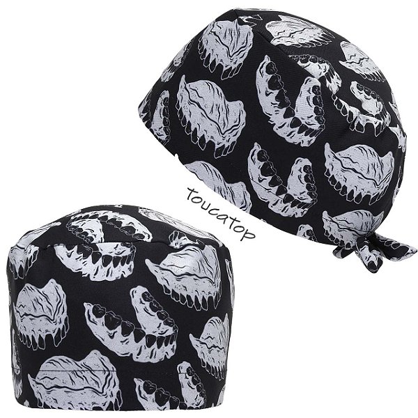 Gorro Cirúrgico, Prótese Dentária Cinza, Preto