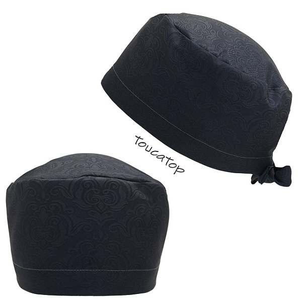 Gorro Cirúrgico, Arabesco Preto, Degradê Preto