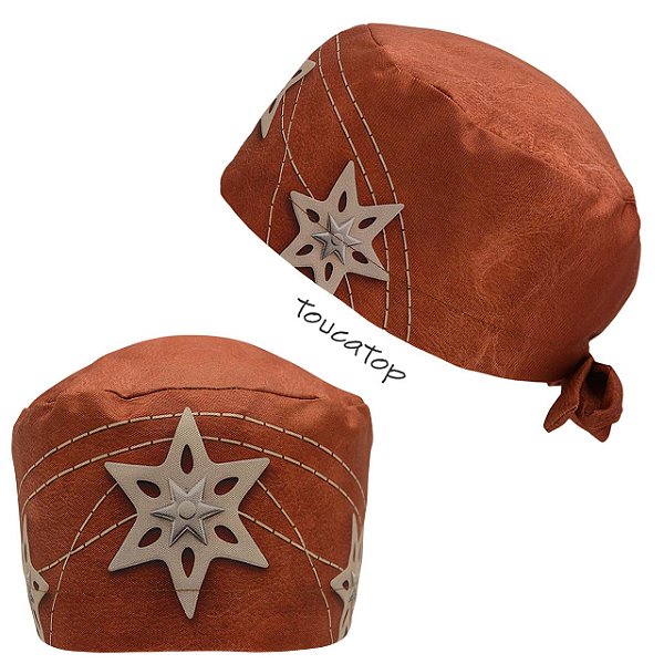 Gorro Cirúrgico, Chapéu de Cangaceiro, Lampião, Marrom