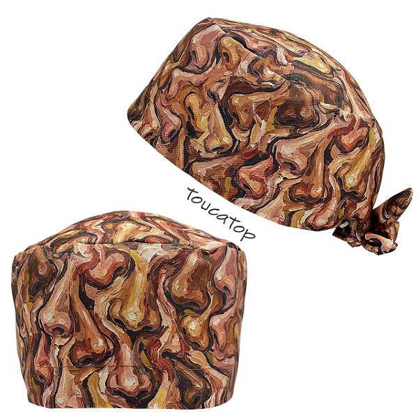 Gorro Cirúrgico, Arte, Narizes, Pintura Óleo, Marrom