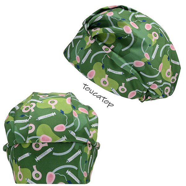 Touca Cirúrgica Feminina, Equipamentos Médicos, Anestesia, Verde