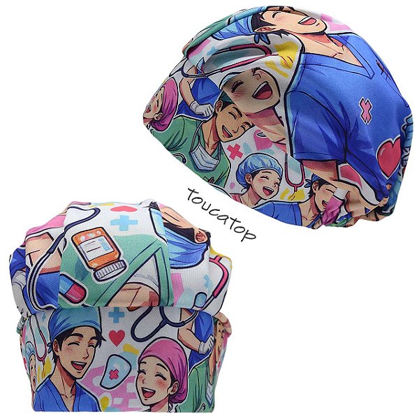 Touca Cirúrgica Feminina, Dorama, Enfermeiros Alegres, Gelo