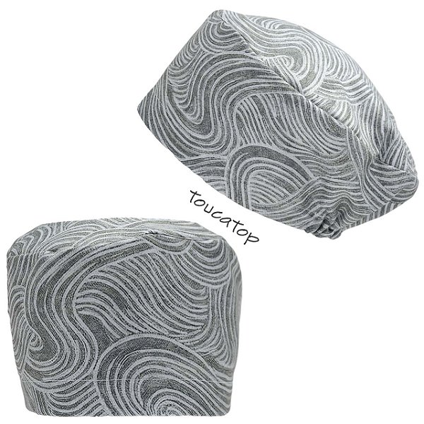 Touca Feminina ALICE, Greys Anatomy, Ondas Abstratas, Cinza