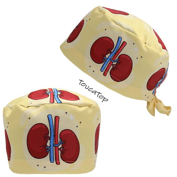 Gorro Cirúrgico, Vários Rins Grandes, Vermelho, Amarelo