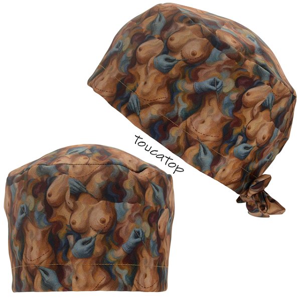 Gorro Cirúrgico, Procedimentos Estéticos, Pintura a Óleo, Marrom