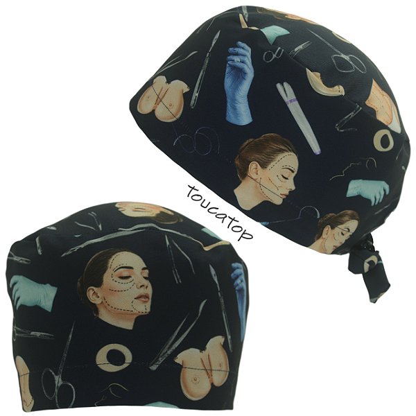 Gorro Cirúrgico, Procedimentos Cirúrgicos, Instrumentos, Azul Marinho