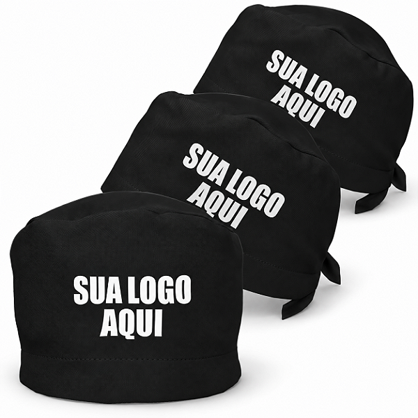 Gorro Cirúrgico Unissex Personalizado com Logomarca LGC3 (Kit 3 un)