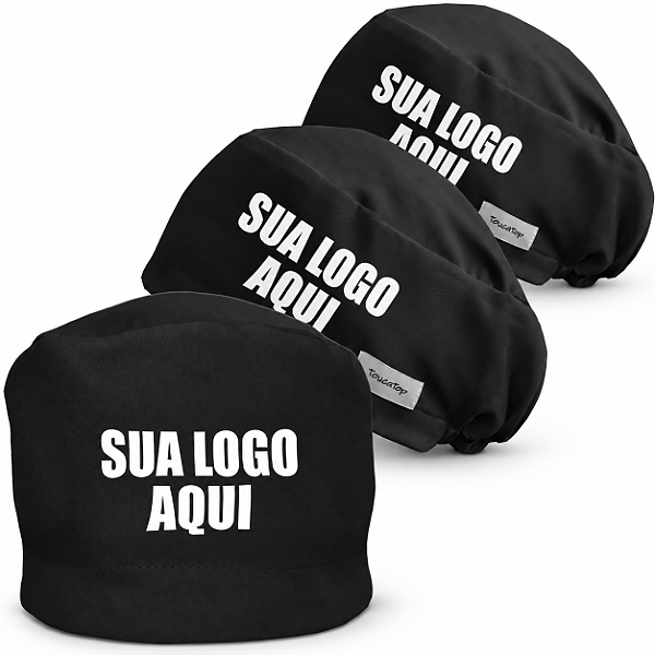 Touca Cirúrgica Feminina ALICE Personalizada com Logomarca LTA3 (Kit 3 un)