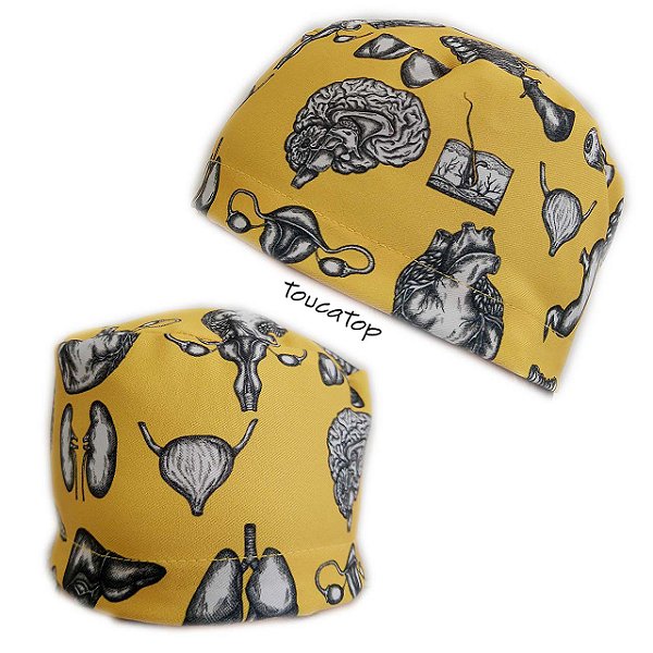 Gorro Cirúrgico, Órgãos, Anatomia, Amarelo