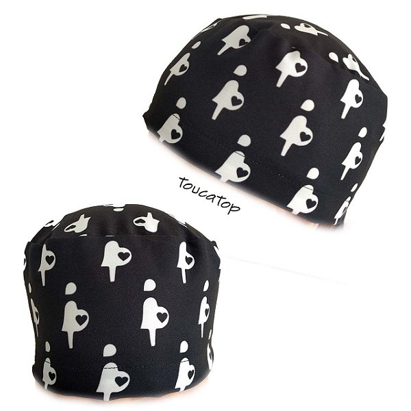 Gorro Cirúrgico, Boneca Grávida Coração na Barriga, Preto